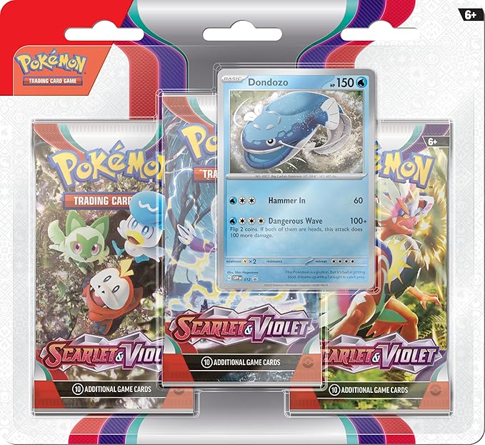 Scarlet and Violet 3 Pack Blister (Random Promo)
