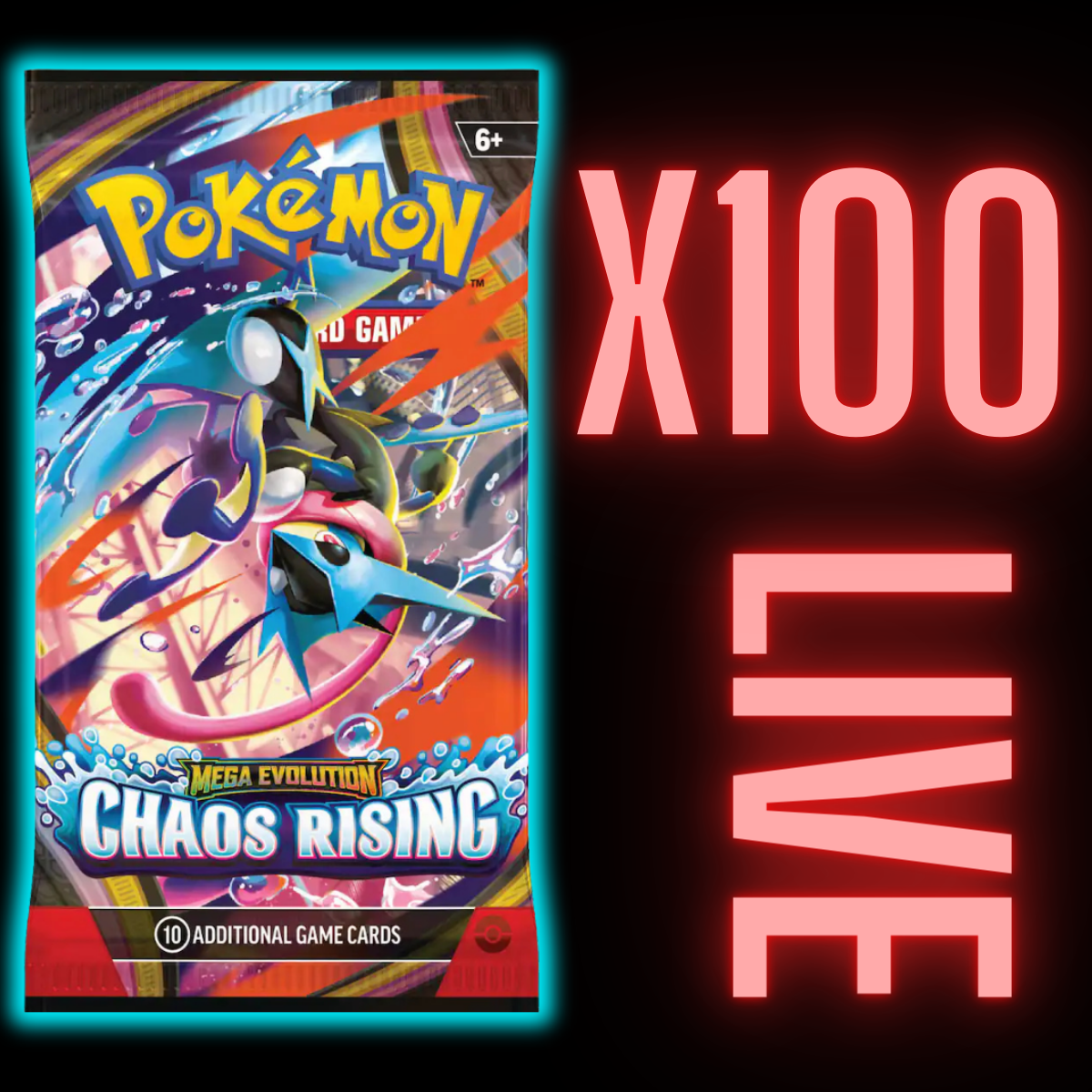 Pokemon Chaos Rising Booster Pack X 100 (LIVE)