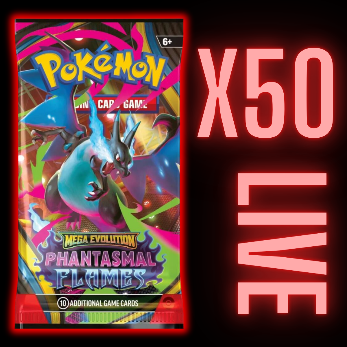 Phantasmal Flames Booster Pack x 50 (LIVE)