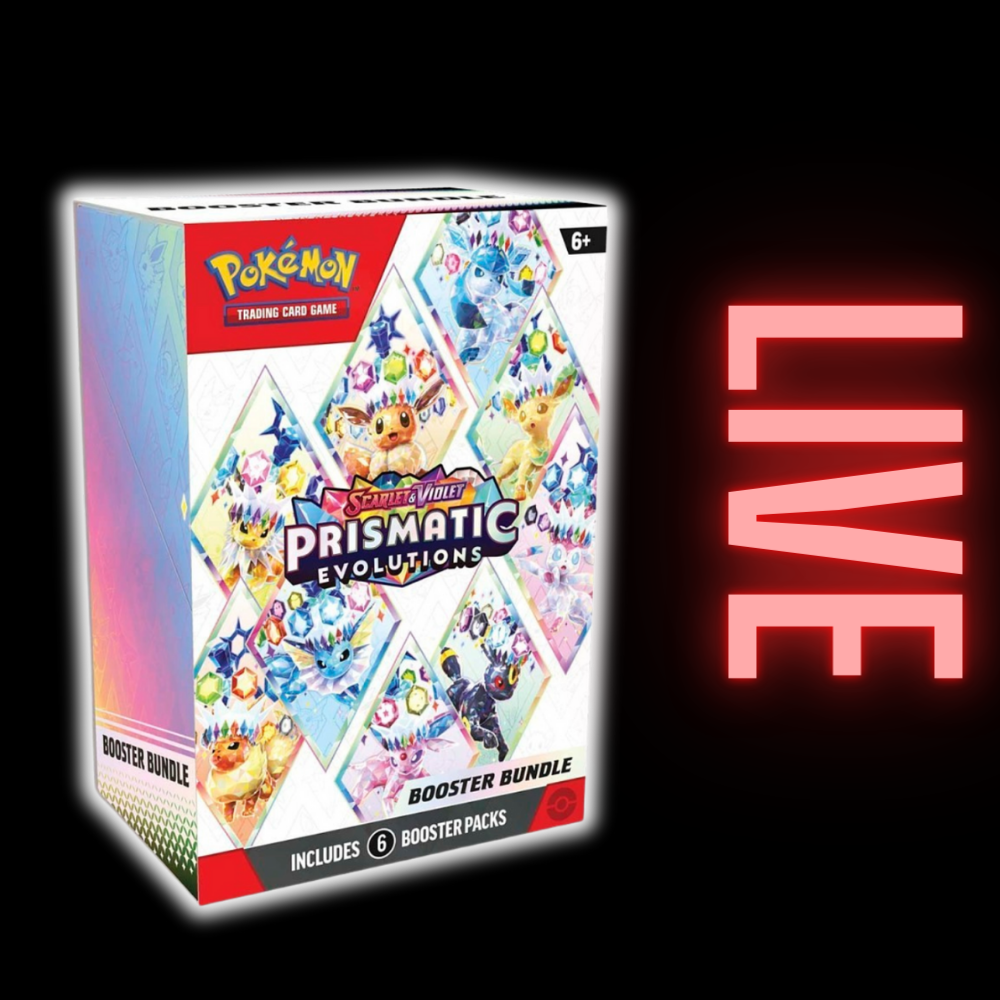 Pokemon TCG: Prismatic Evolutions: Booster Bundle (LIVE) AllPokeTCG Pokemon TCG: Prismatic Evolutions: Booster Bundle (LIVE) AllPokeTCG