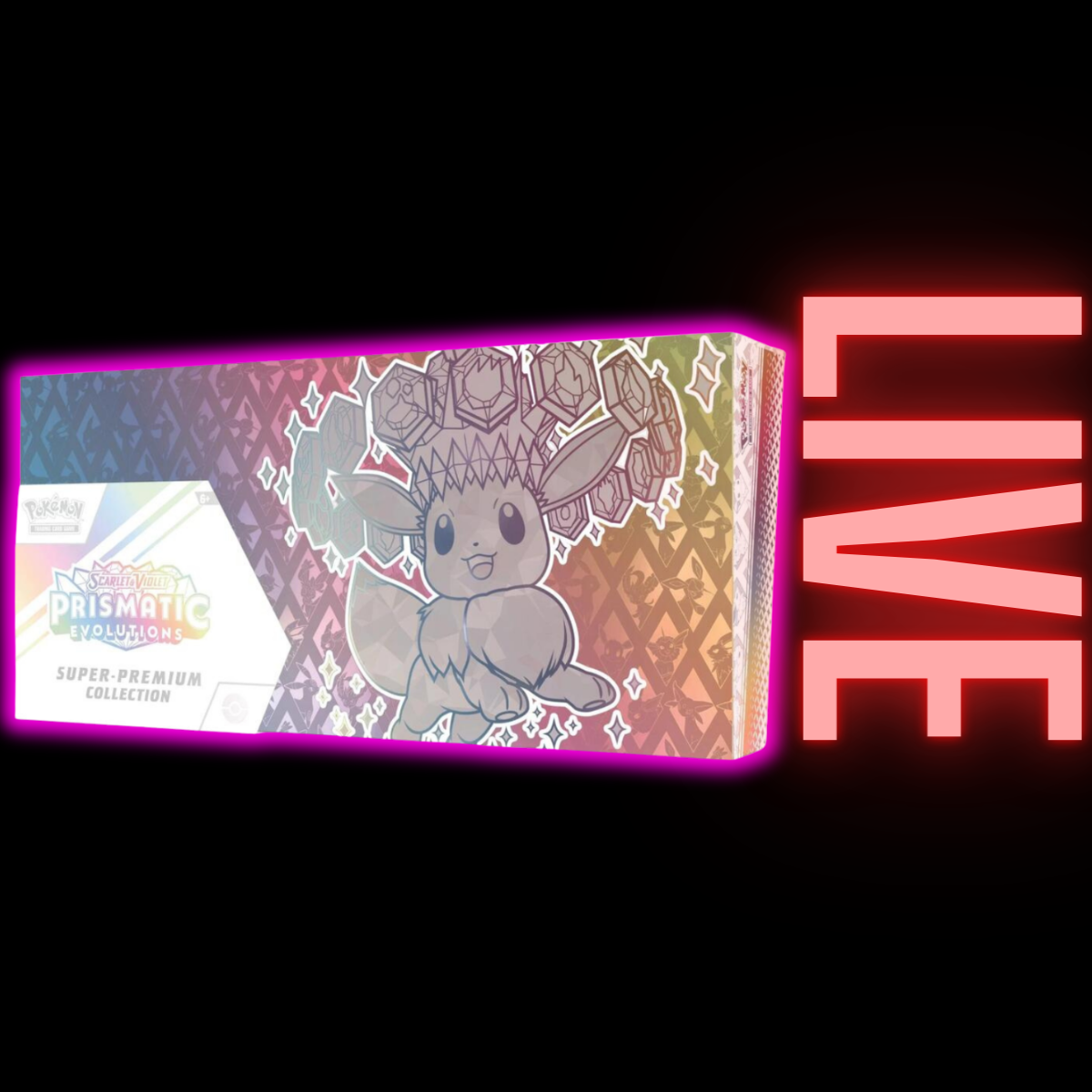 pokemon trading card games prismatic evolutions super premium collection box Pokmon TCG: Scarlet & Violet-Prismatic Surprise art foil promo card featuring Eevee ex Pokemon Trading Card Games Prismatic
