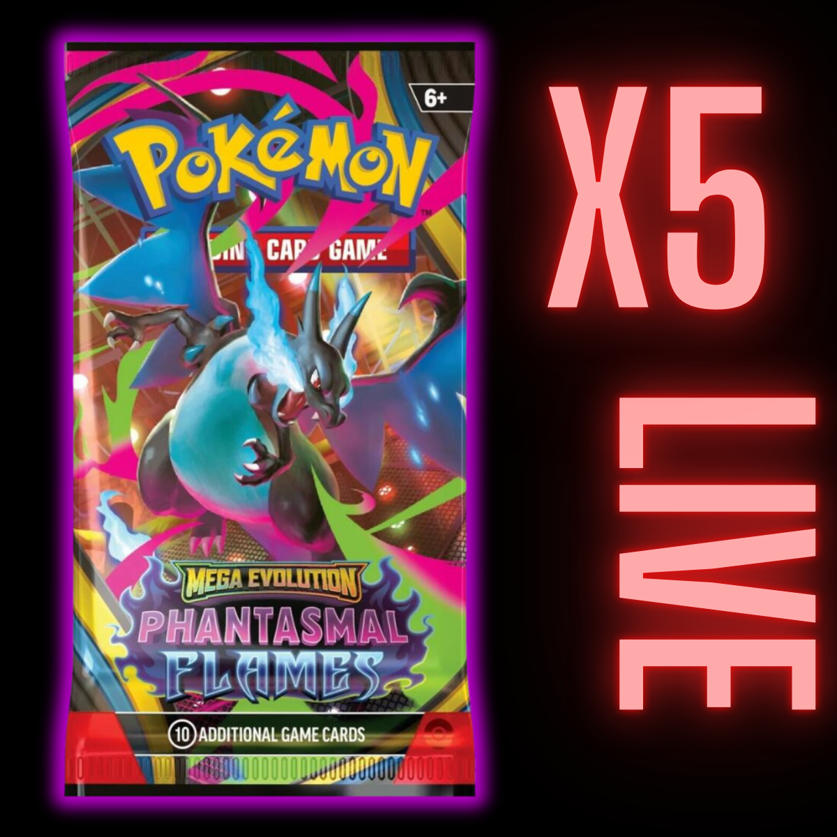 Phantasmal Flames Booster Pack x 5 (LIVE)