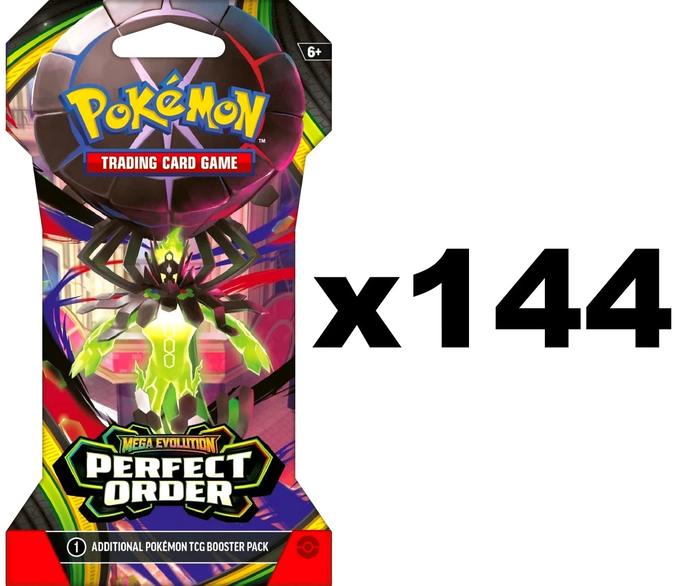 Pokemon TCG ME03 Perfect Order Sleeved Booster Case Box 144 Sleeved Packs