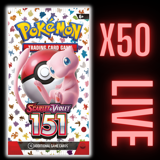 151 English Pokémon Pack x 50 (LIVE)