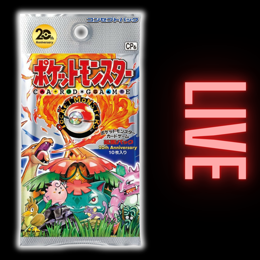 2016 Pokemon Japanese 20th Anniversary CP6 Japanese Booster Pack (LIVE)