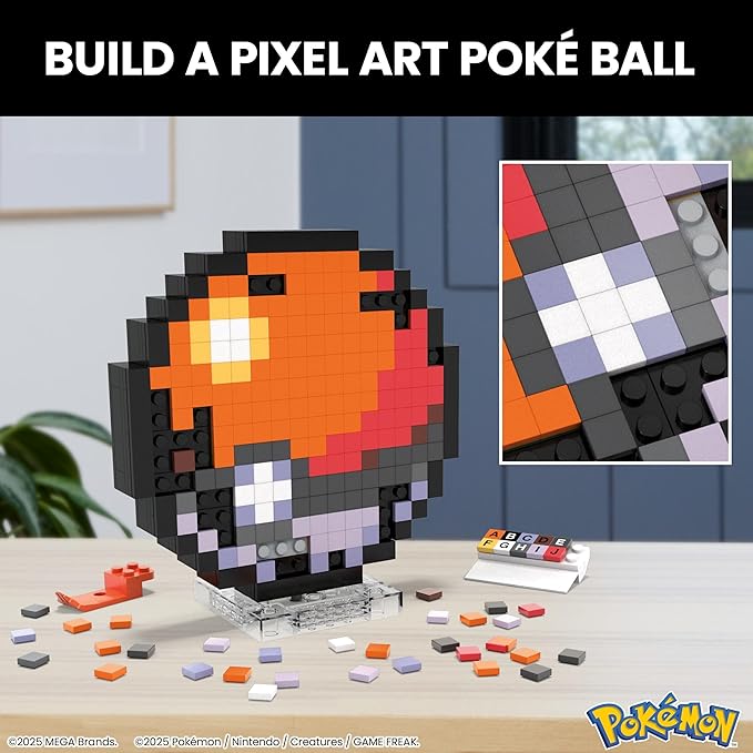 MEGA Pokémon Action Figure Building Toys, Poke Ball with 381 Pieces, 6 Inches Tall, for Collectors