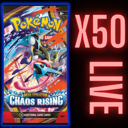 Pokemon Chaos Rising Booster Pack X 50 (LIVE)