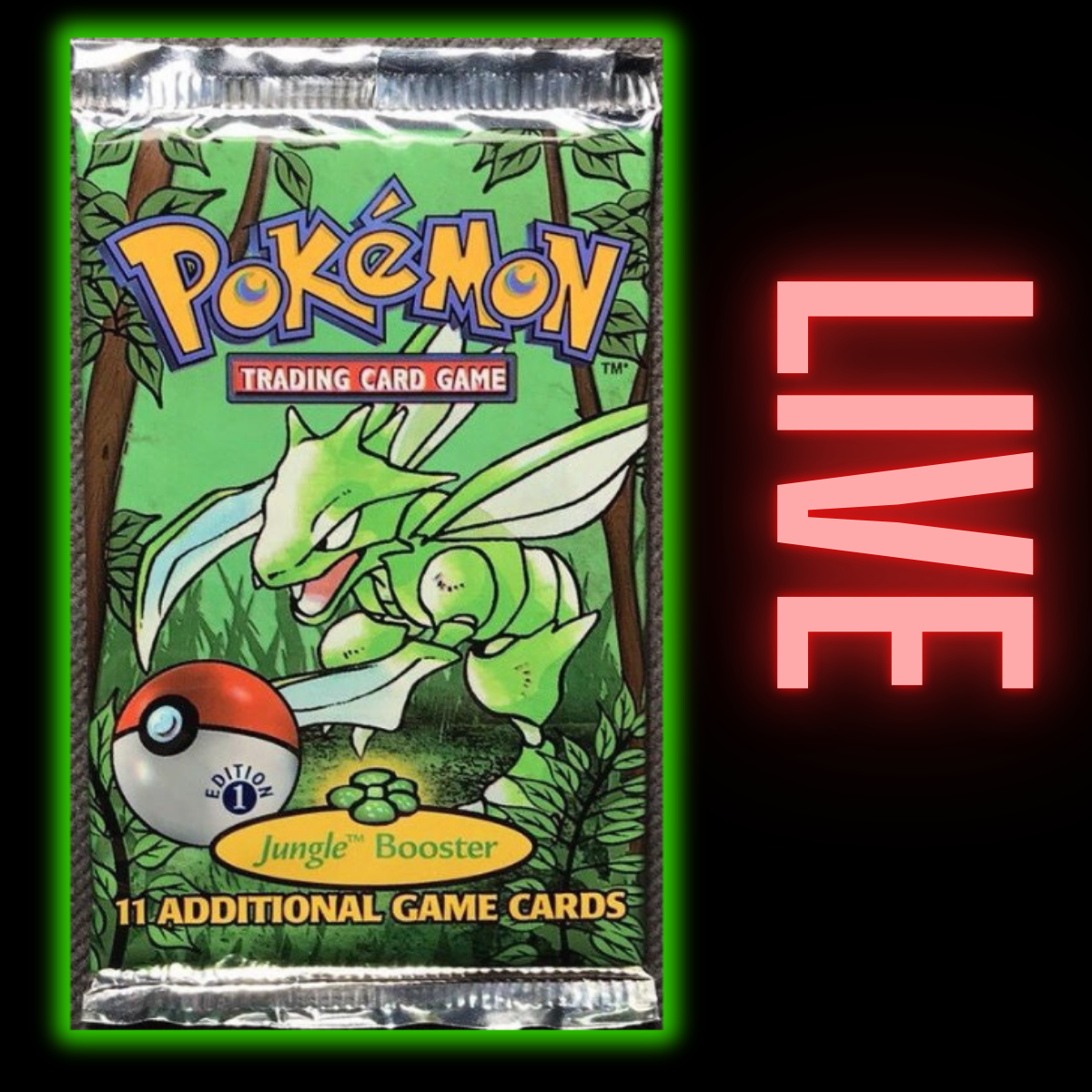 Jungle 1st Edition Pokemon Booster Pack (LIVE)