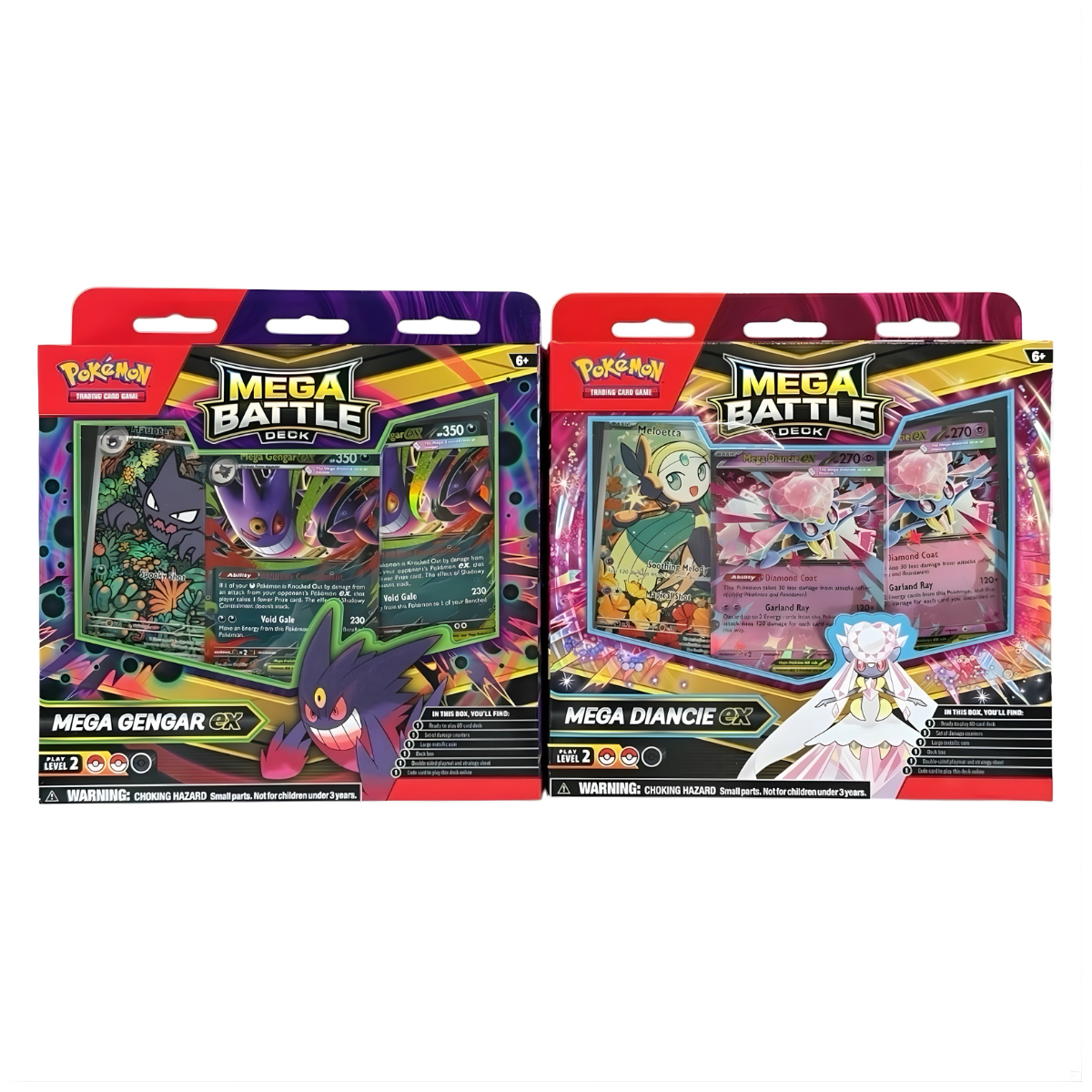Pokemon Set of 2 (1 of each) Gengar/Diancie ex Mega Battle Deck