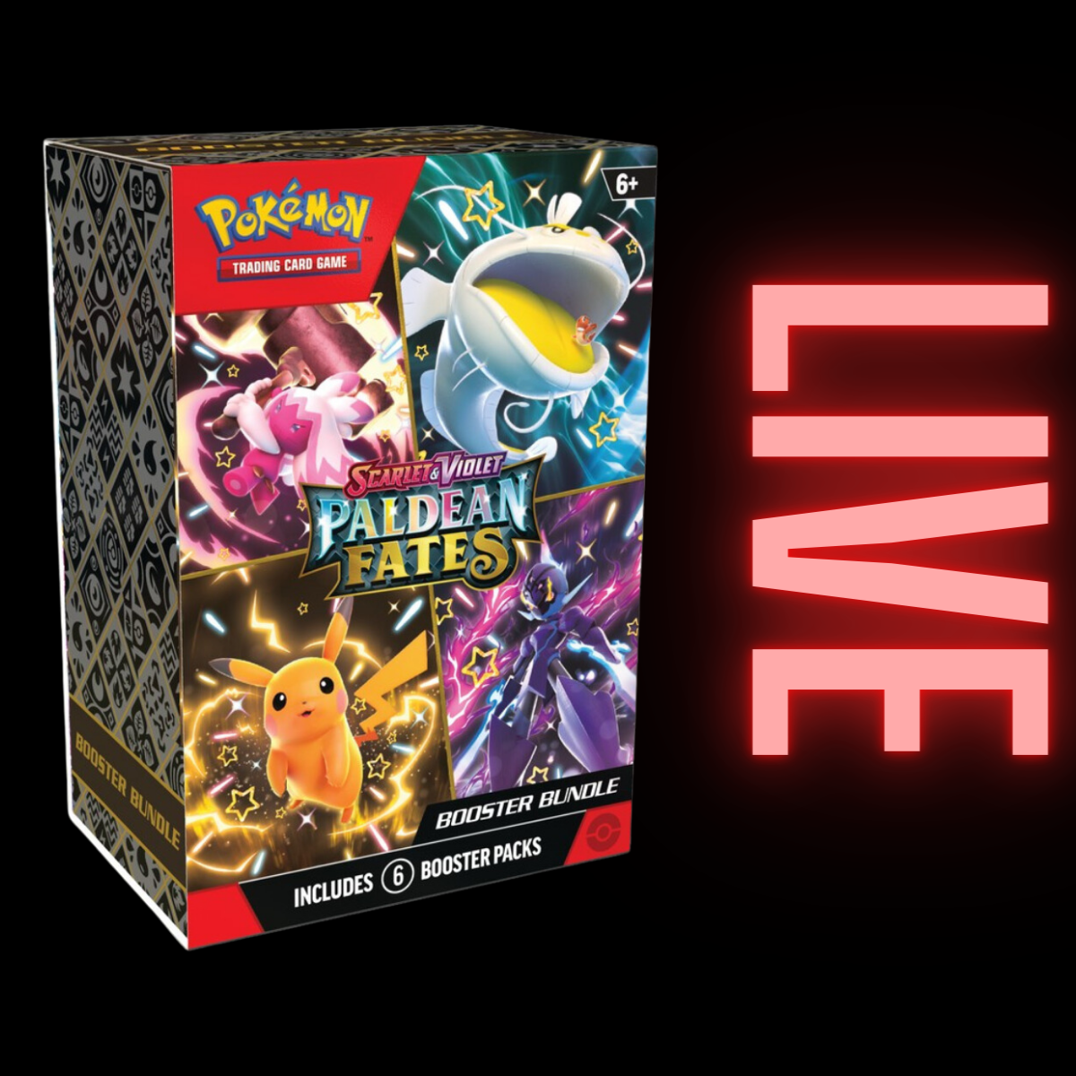 Pokemon Scarlet and Violet 4.5 Paldean Fates Booster Bundle (LIVE)