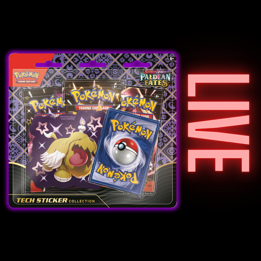 Paldean Fates Tech Sticker Collection Pokemon Scarlet and Violet 4.5 (LIVE)