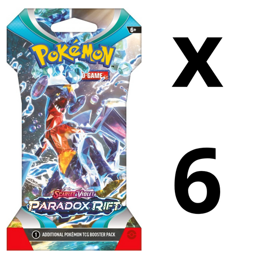 Pokemon Scarlet and Violet - Paradox Rift Sleeved Pack x 6