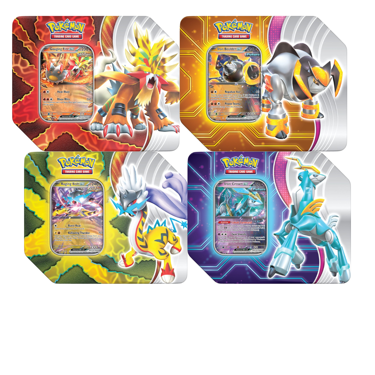 Pokemon Paradox Destinies Tin Set of 4