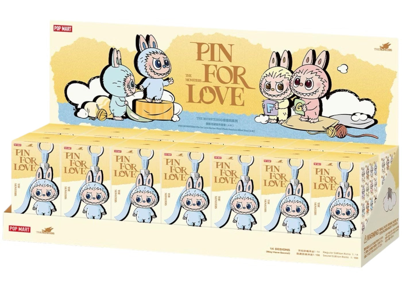 Pop Mart Labubu The Monsters Pin for Love Series Vinyl Plush Blind Box