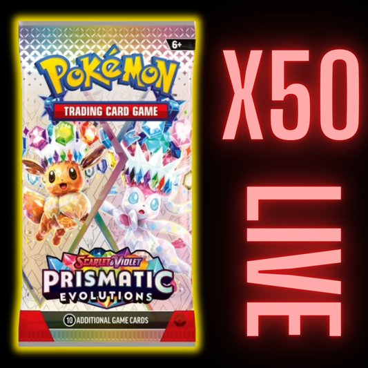 Prismatic Evolutions Booster Pack x 50 (LIVE)