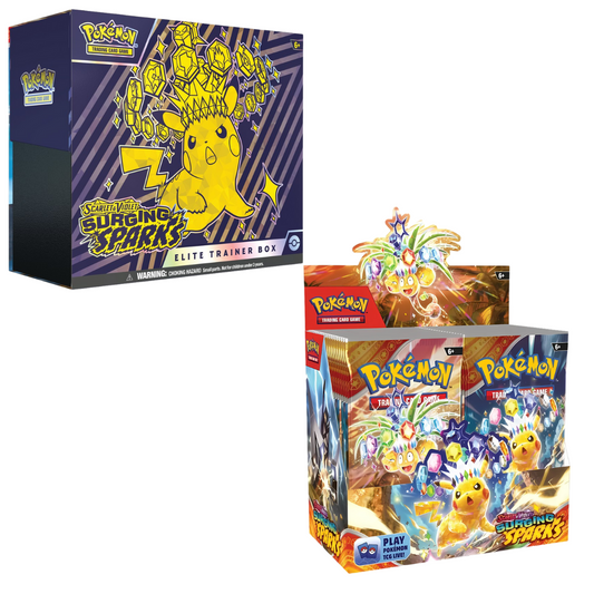 Surging Sparks Elite Trainer Box and Booster Box Combo