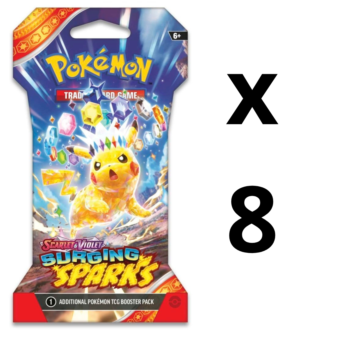 Surging Sparks Sleeved Pack x 8