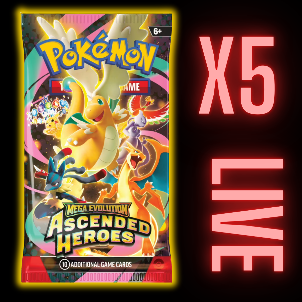 Ascended Heroes Booster Pack x 5 (LIVE)
