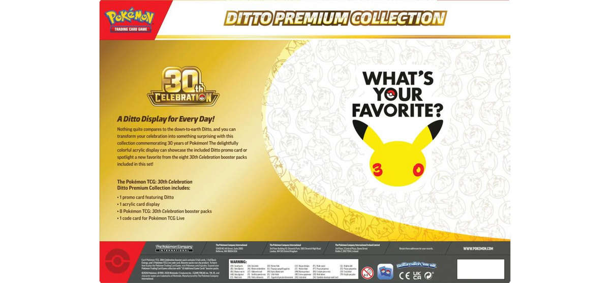 Pokemon TCG: 30th Celebration Ditto Premium Collection
