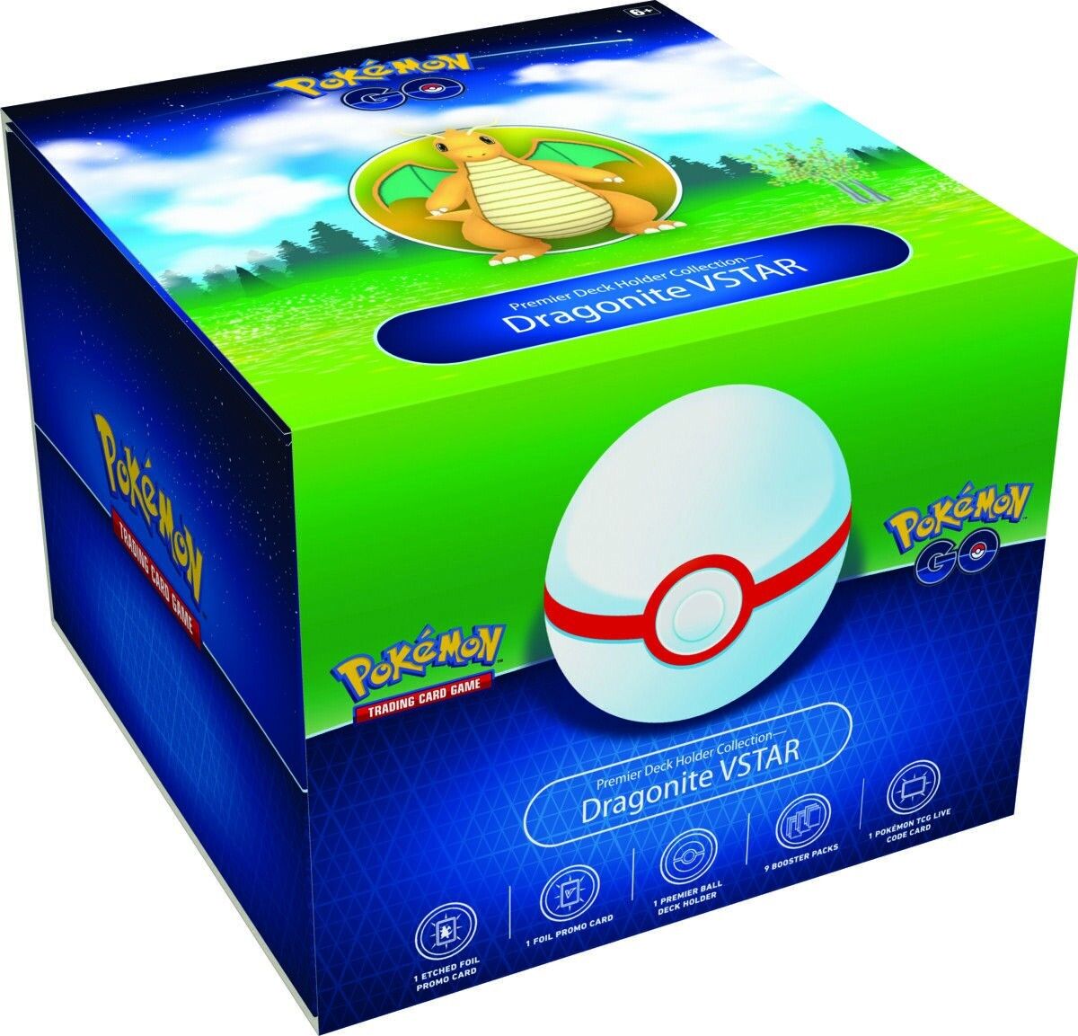 Pokemon GO Premier Deck Holder Box Dragonite VStar Collection