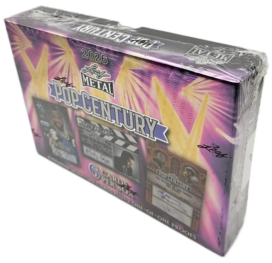 2026 Leaf Metal Pop Century Factory Sealed Hobby Box 4 Autographs Per Box